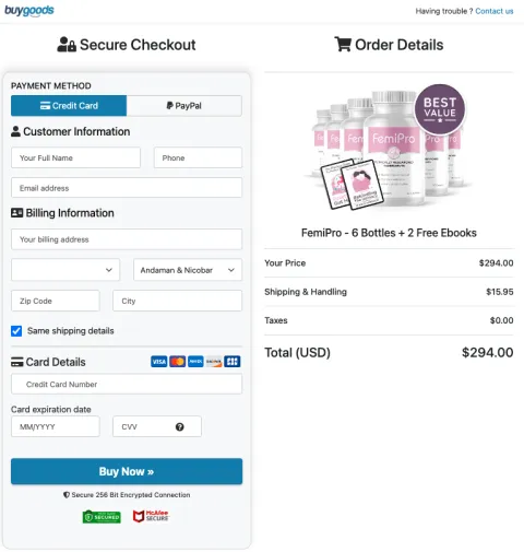 Femipro-Secure-Checkout